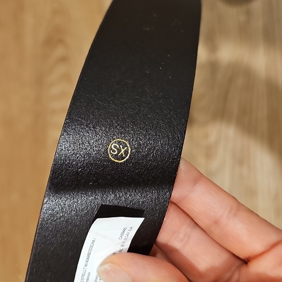 J. Crew Brown and White Patterned Calf Leather Belt - Picture 6 of 7